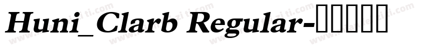 Huni_Clarb Regular字体转换